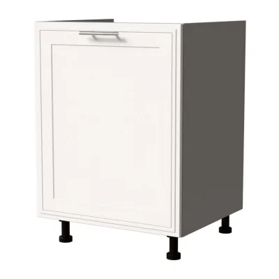 Feldmann-Wohnen Spülenunterschrank Weiß, Grau 60x82x50 cm