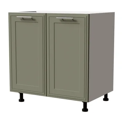 Feldmann-Wohnen Unterschrank Grün, Weiß 80x82x50 cm