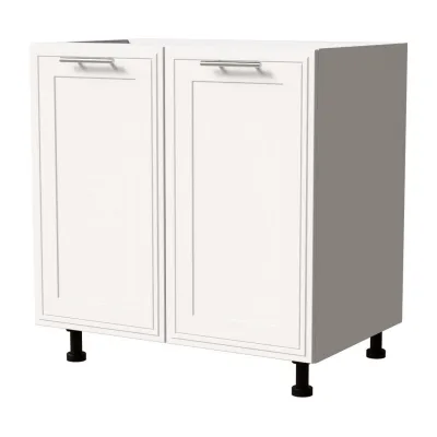 Feldmann-Wohnen Unterschrank Weiß, Weiß 80x82x50 cm