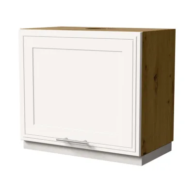 Feldmann-Wohnen Wrasenschrank Weiß, Eiche Artisan 60x50x32.5 cm