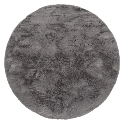 Fellteppich Fluffy anthrazit 120 cm rund