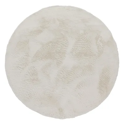 Fellteppich Fluffy creme 160 cm rund