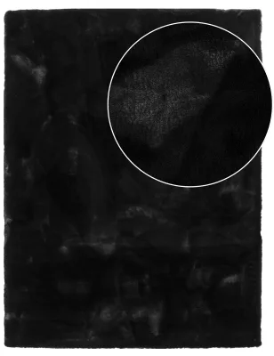 Fellteppich Fluffy_deluxe schwarz 120x160 cm