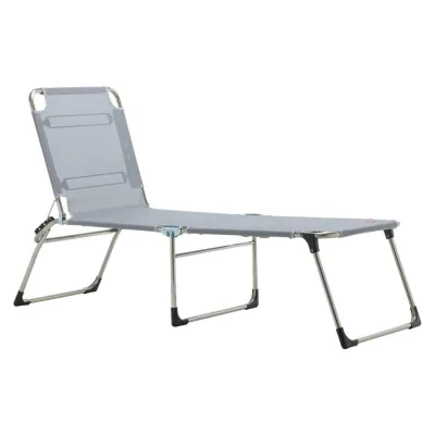 Fiam Dreibeinliege Grau, Alu 58x42x190 cm