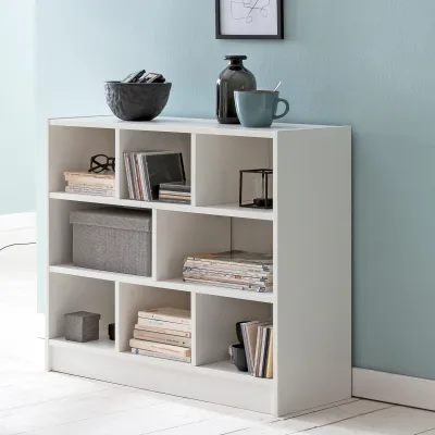 FineBuy Bücherregal SV51829 Holzregal Standregal Holz Regal Flurregal modern