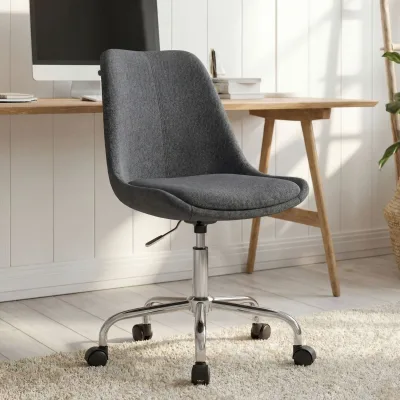 FineBuy Schreibtischstuhl Stoff Drehstuhl Stuhl mit Rollen 110 kg Schalenstuhl