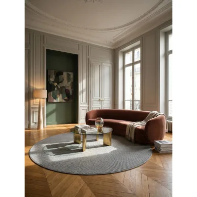 Kadima Design Teppich Silber 120x120 cm