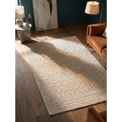 Flachgewebe-Teppich Ethno Creme 200x290 cm Ethno-Streifen
