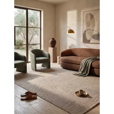 Flachgewebe-Teppich Pflegeleicht Beige 240x340 cm - BORNO   Kadima