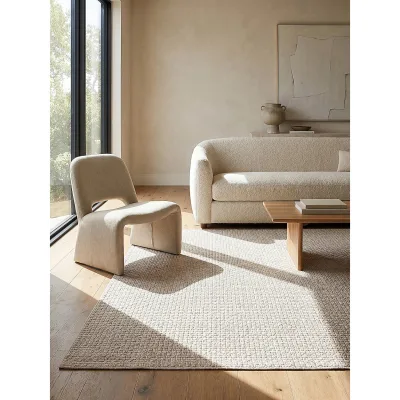 Flachgewebe-Teppich Pflegeleicht Beige 240x340 cm - BROYE   Kadima