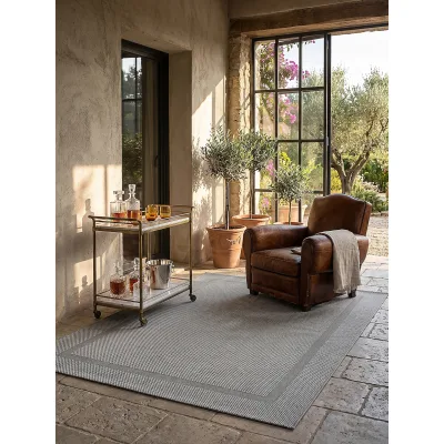 Flachgewebe-Teppich Pflegeleicht Grau 120x170 cm - BORNO   Kadima