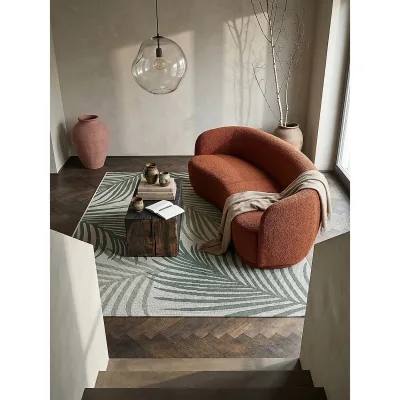 Flachgewebe-Teppich Pflegeleicht Grün 160x220 cm - BORNO   Kadima
