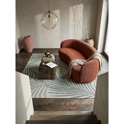 Flachgewebe-Teppich Pflegeleicht Grün 200x280 cm - BORNO   Kadima