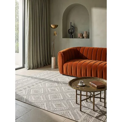 Flachgewebe-Teppich Polypropylen Beige 120x160 cm - ESERA   Kadima