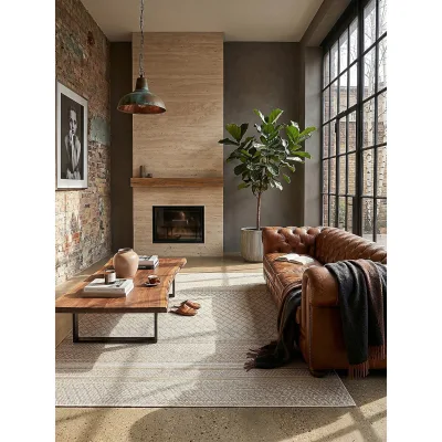 Flachgewebe-Teppich Polypropylen Beige 120x160 cm - ESERA   Kadima