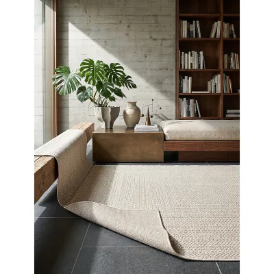 Flachgewebe-Teppich Polypropylen Creme 240x340 cm - CORDEV   Kadima