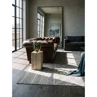 Flachgewebe-Teppich Polypropylen Grau 120x160 cm - ESERA   Kadima