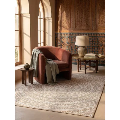 Flachgewebe-Teppich Polypropylen Natur 120x170 cm - BORNO   Kadima