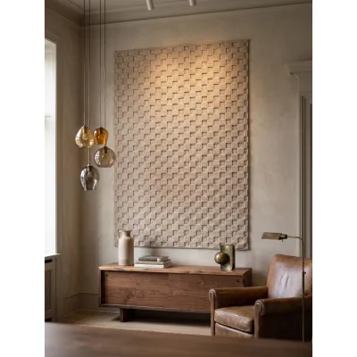 Flachgewebe-Teppich Schachbrett Beige 240x340 cm Schachbrett