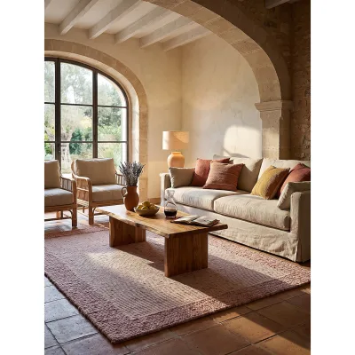 Flachgewebe-Teppich Wolle Beerenrot 120 x 170 cm - CALDER   Kadima