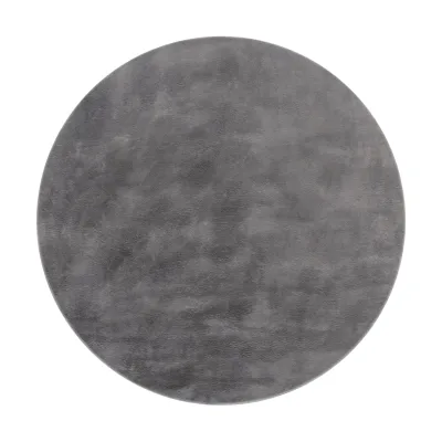 Flauschiger-teppich Solina anthrazit 160 cm rund