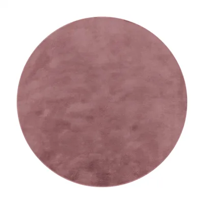 Flauschiger-teppich Solina beerenfarben 120 cm rund