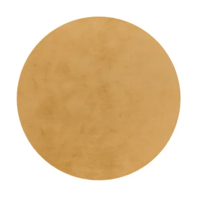Flauschiger-teppich Solina gelb 80 cm rund