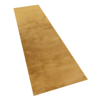 Flauschiger-teppich Solina gelb 80x300 cm