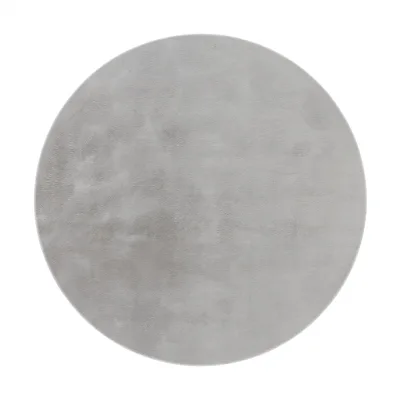 Flauschiger-teppich Solina grau 200 cm rund