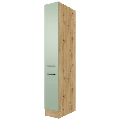 FlexWell Apothekerschrank Schilfgrün, Eiche Artisan 30x200x57 cm