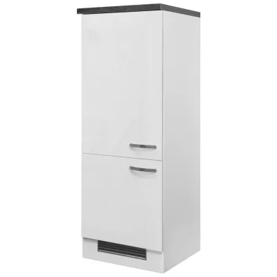 FlexWell Geräteumbauschrank Weiß Hochglanz, Weiß 60x162x57 cm