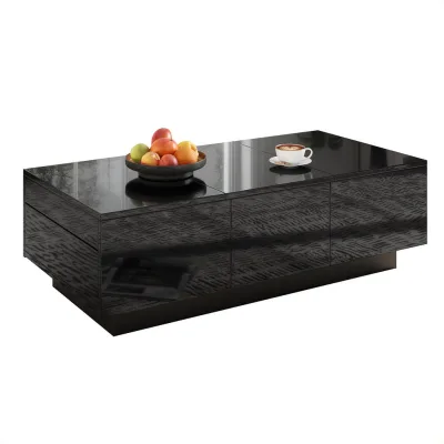 Flieks Couchtisch Schwarz 31x50x100 cm
