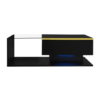Flieks Couchtisch Schwarz 60.96x14.99x112.98 cm