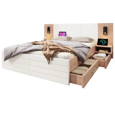 Flieks Doppelbett Weiß 180x200 cm