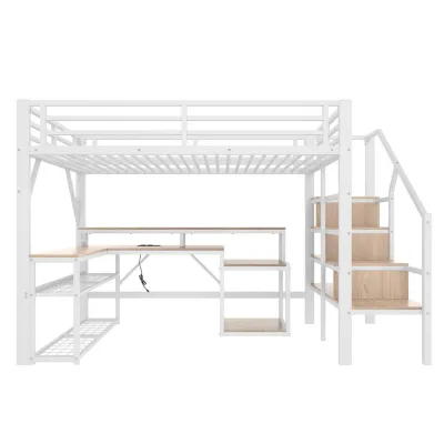Flieks Hochbett Weiß 140x200 cm