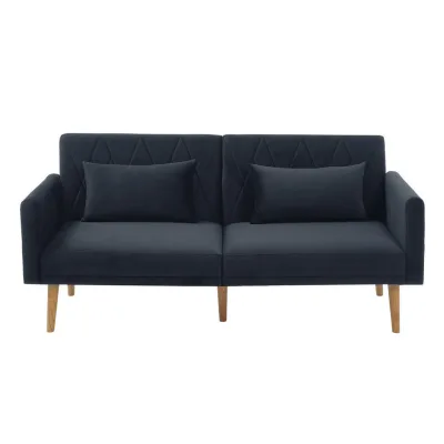 Flieks Schlafsofa Schwarz 81.99x25.48x44.98 cm
