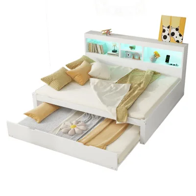 Flieks Schlafsofa Weiß 140x200 cm