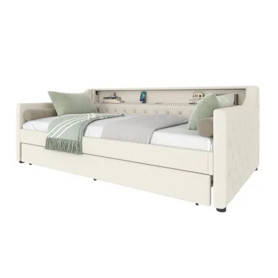 Flieks Tagebett Beige 90x200 cm