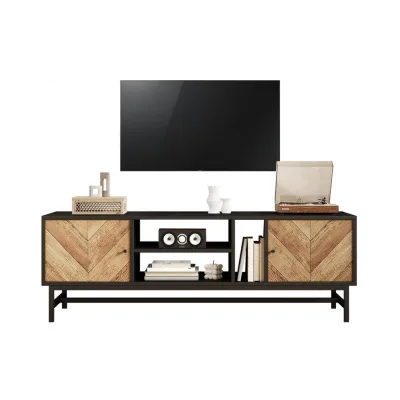 Flieks Tv-Schrank Schwarz 50.8x10.8x163.83 cm