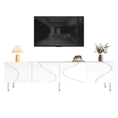 Flieks Tv-Schrank Weiß 35x50x170 cm