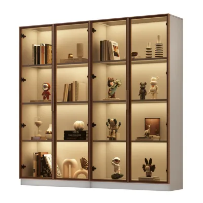 Flieks Vitrine, Weiß 40x160x160 cm