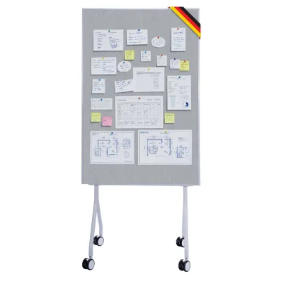 Floordirekt Mobile Präsentationstafel   Giant   Doppelseite Filztafel 80 x 120 cm