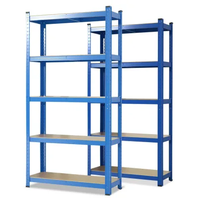 Floordirekt Schwerlastregal Lakota 2er Set Blau 120x200x60 cm