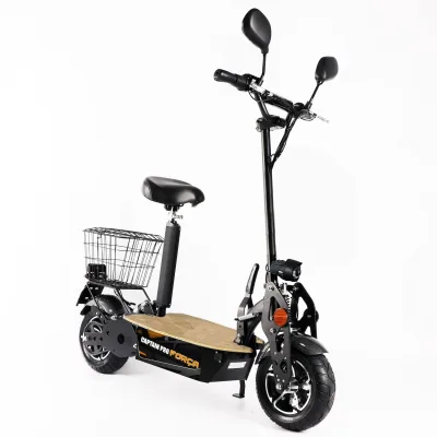 FORÇA Captain Pro Elektro-Scooter bis 50 km/h Topspeed in Schwarz - 12AH Blei-Gel Akku