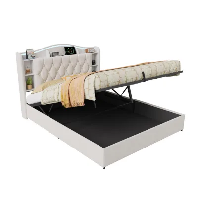 Fortuna Lai Polsterbett Beige 140x200 cm