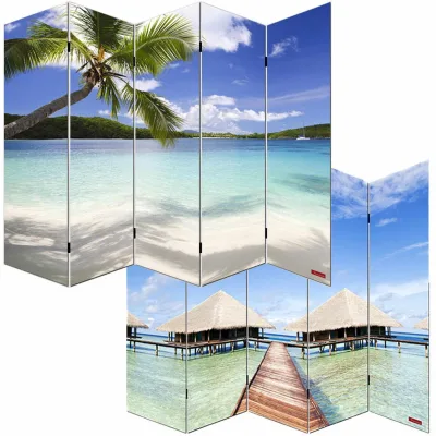 Foto-Paravent Paravent Raumteiler Spanische Wand Bagheria 170x200cm, Strand
