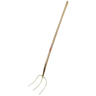 FREUND VICTORIA Streugabel 3 Zinken  26x20cm 135cm Eschen-Stiel, gold-lackiert