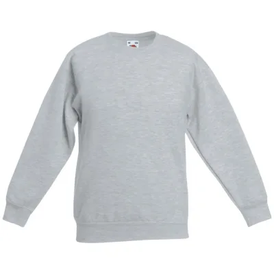 Fruit of the Loom Classic Kinder Sweater 16.2041 Gr. 116 heather grey