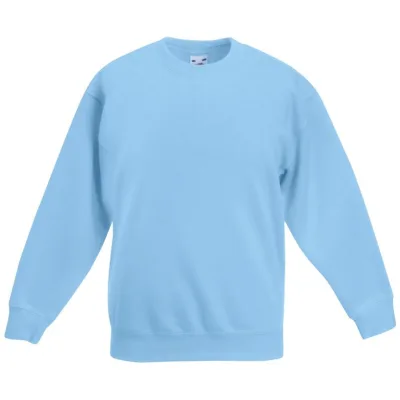 Fruit of the Loom Classic Kinder Sweater 16.2041 Gr. 140 sky blue