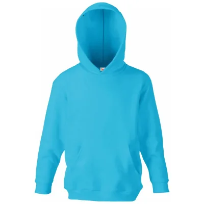 Fruit of the Loom Cotton Classics-16.2043 Kinder Kapuzen Sweater Gr. 116 azure blue